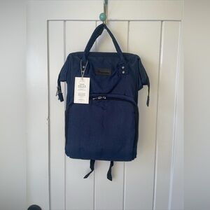 Upsimples Baby Diaper Bag Backpack USB Port Thermal Pockets Water Resistant BLUE